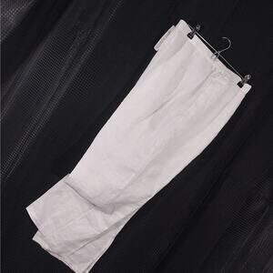 NWT! DANNY ROBERT'S! 100% FINE WHITE LINEN WIDE LEG PANTS, SLACKS! SZ 2X
